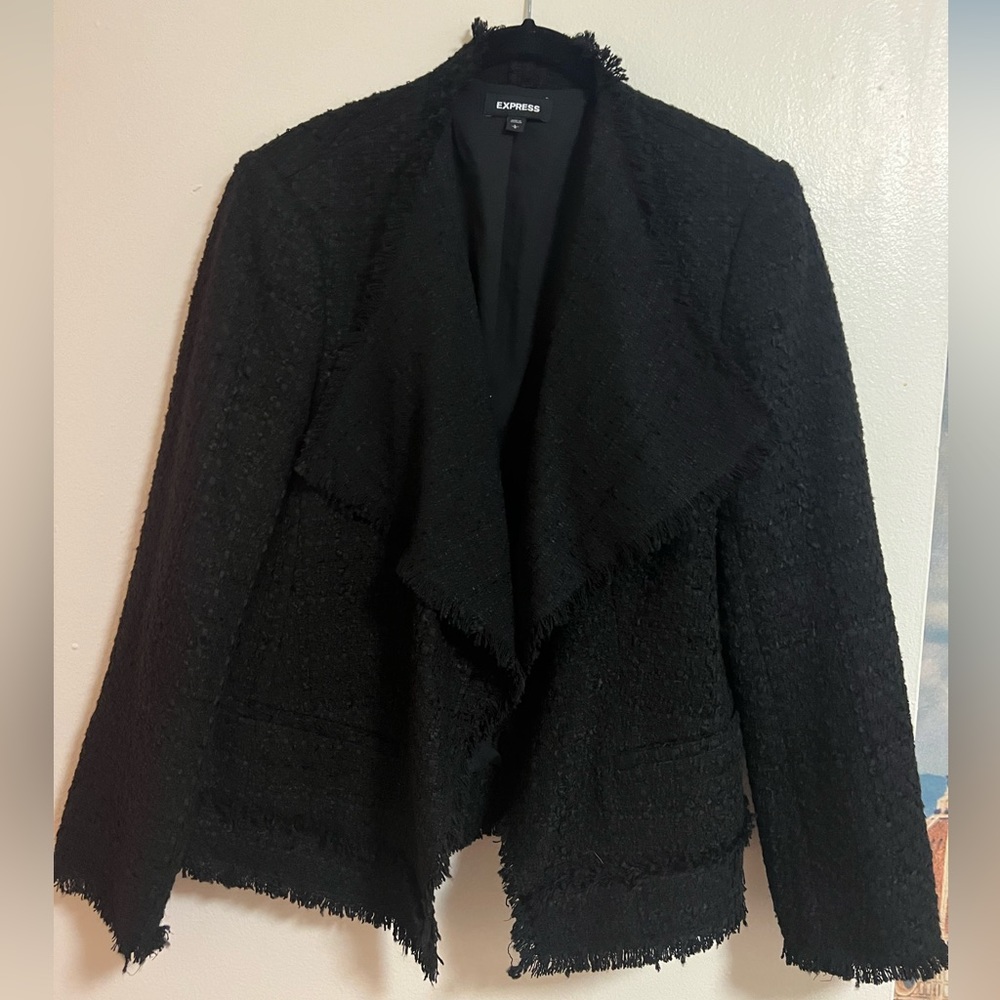 Chic Express Tweed Fringe Blazer 🖤